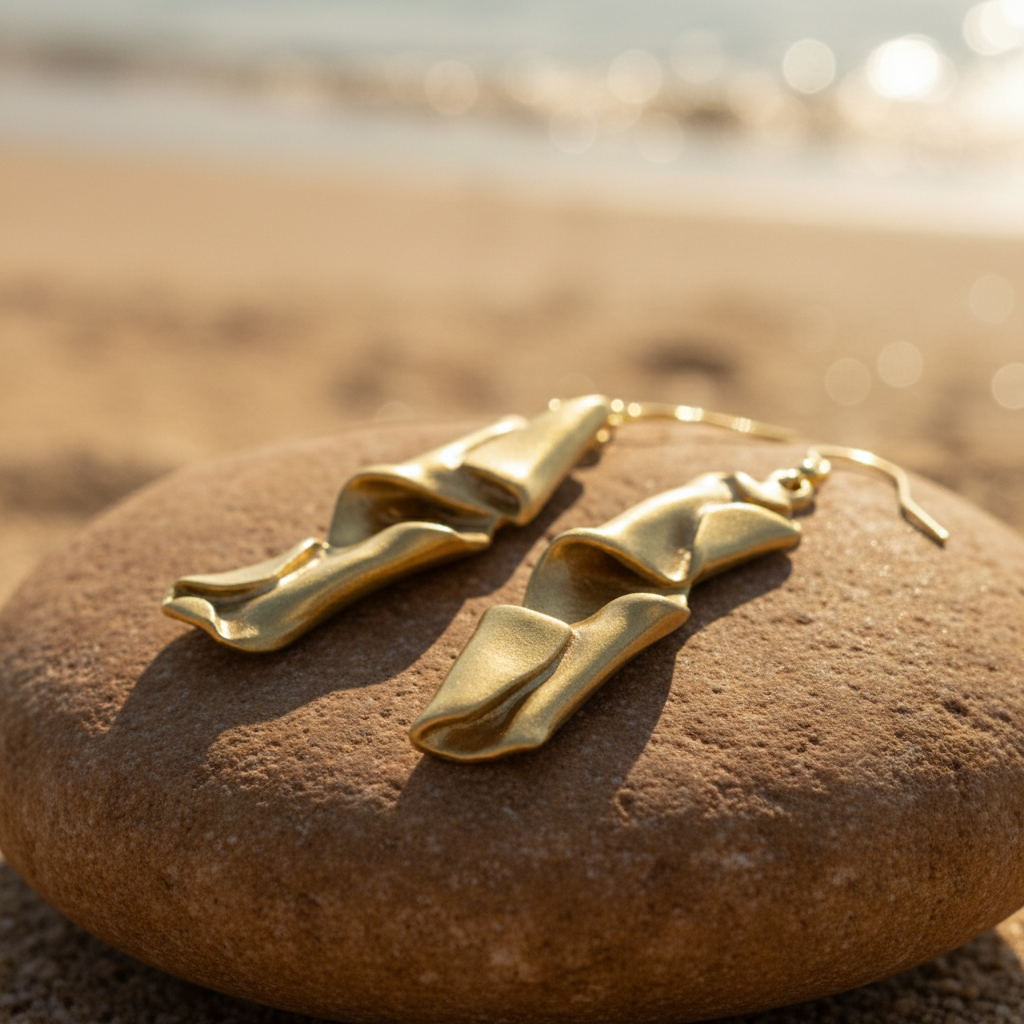 Pendientes Paper Dorado