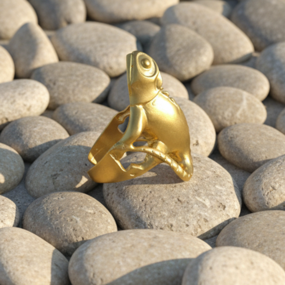 Anillo Camaleón Dorado