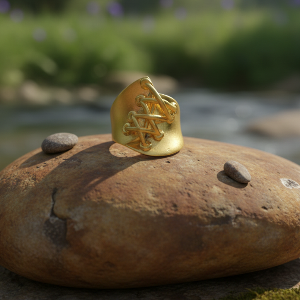 Anillo Costura Dorado