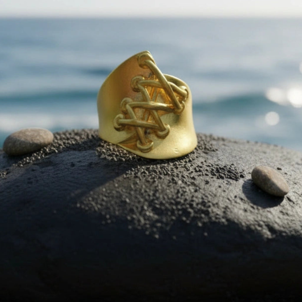 Anillo Costura Dorado