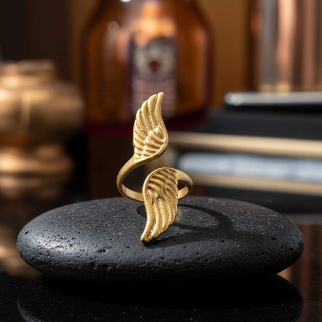 Anillo Dos Alas Dorado