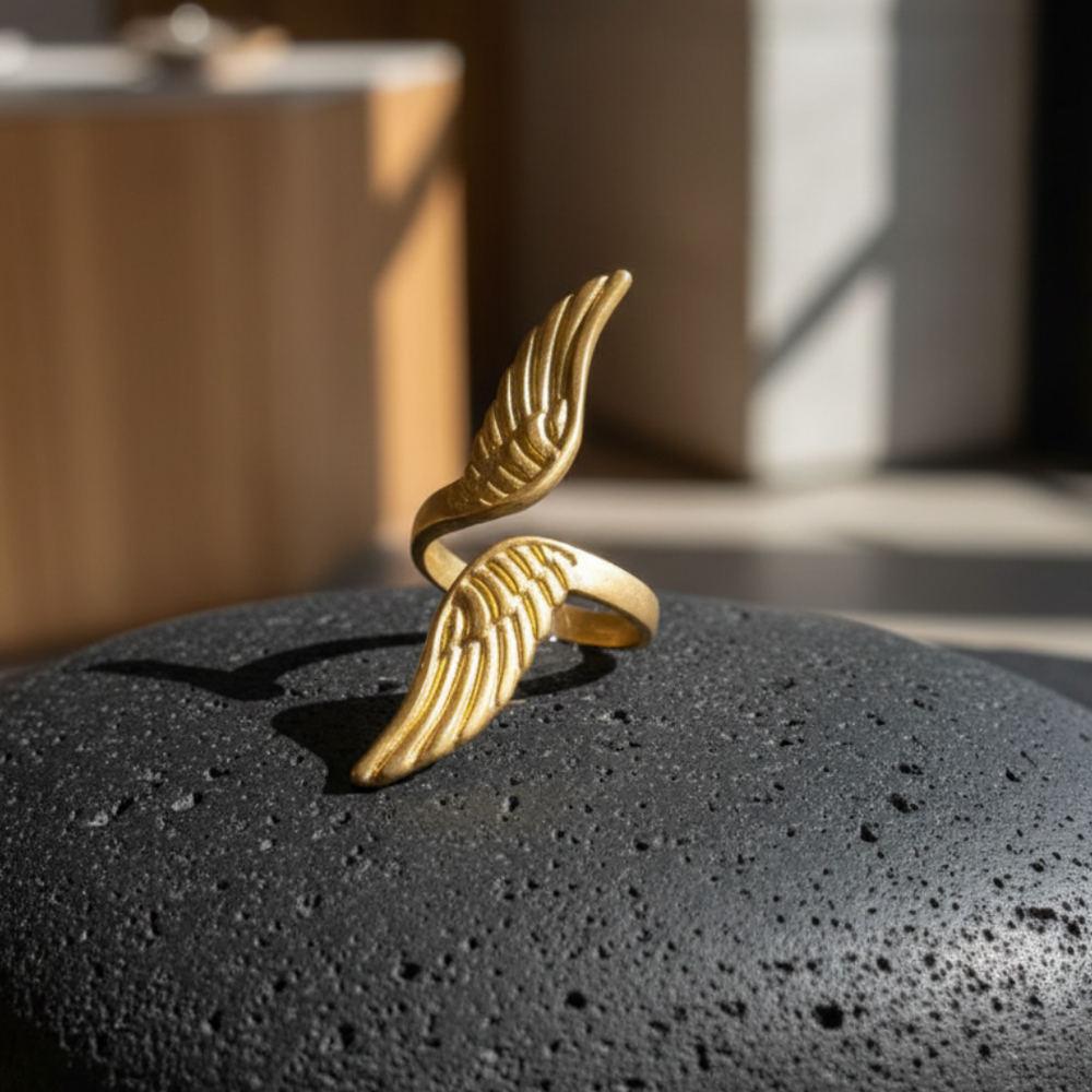 Anillo Dos Alas Dorado