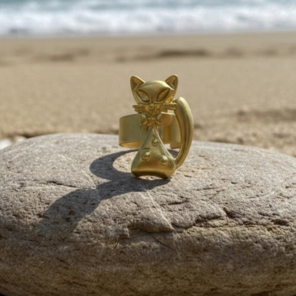 Anillo Gato Dorado