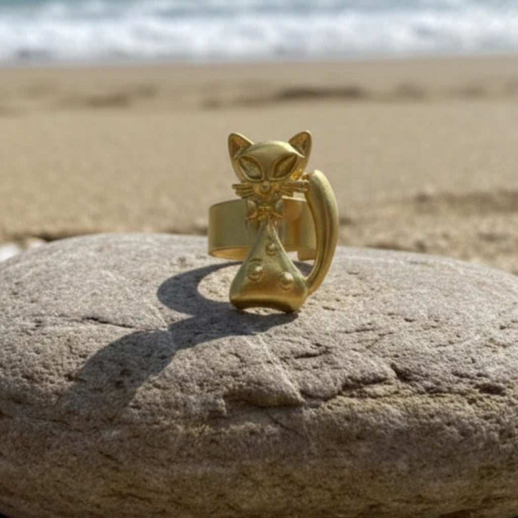 Anillo Gato Dorado