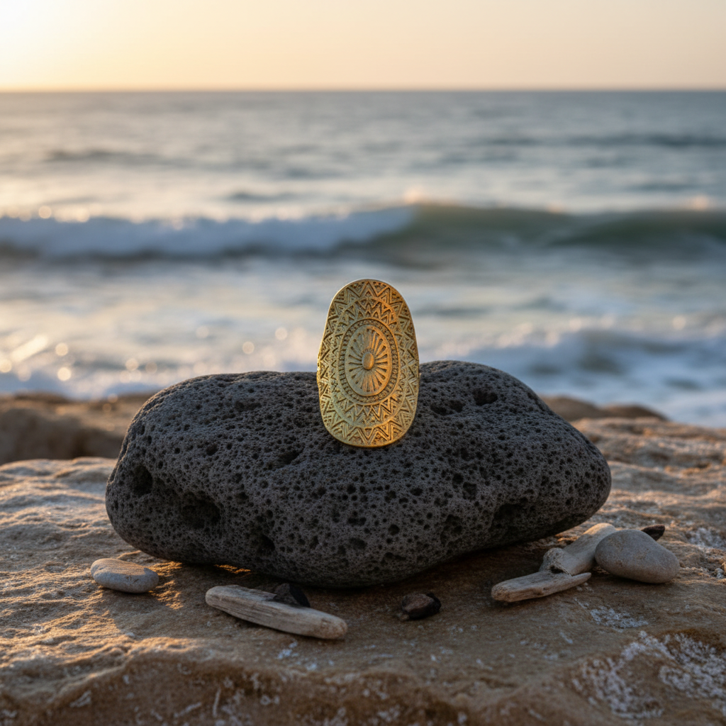 Anillo Mandala Dorado