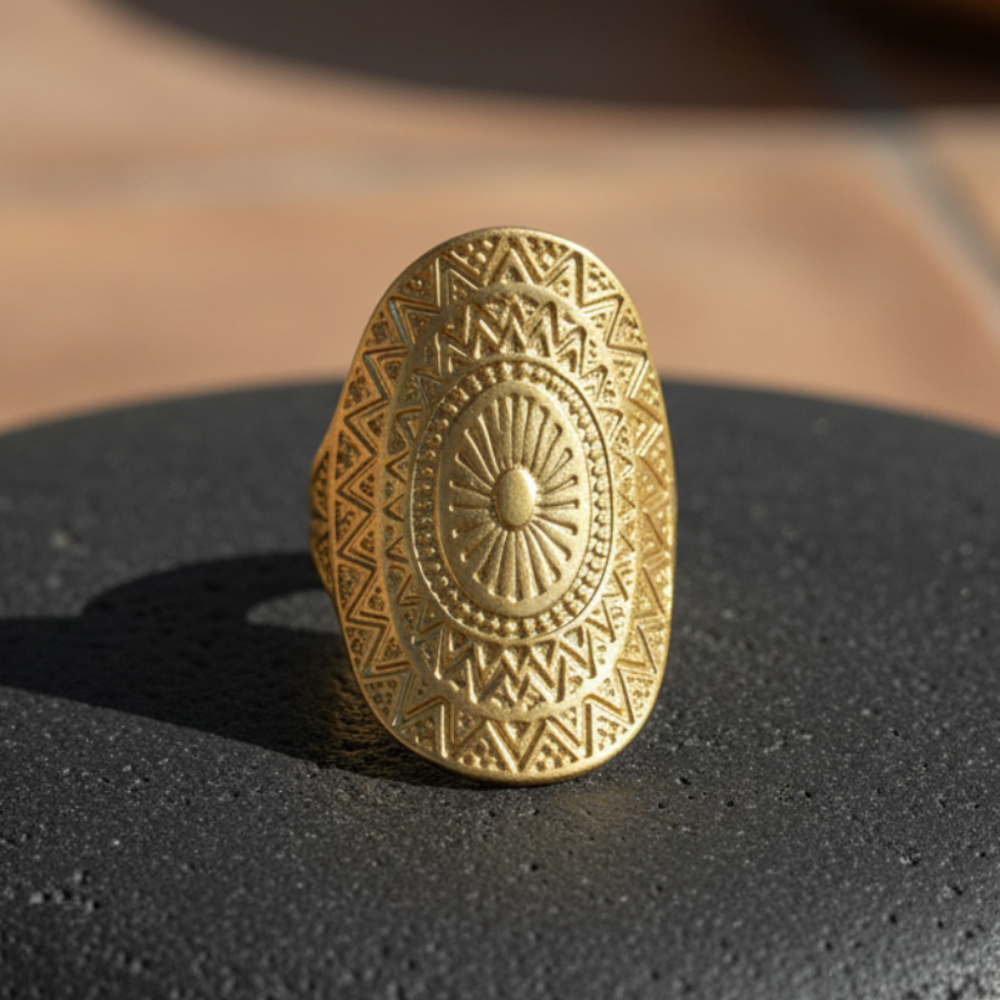 Anillo Mandala Dorado