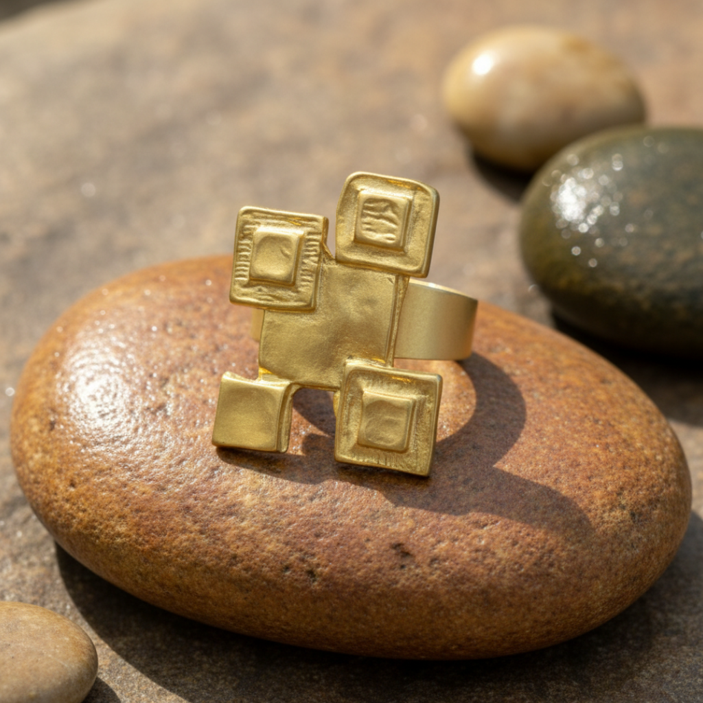 Anillo Planos Dorado