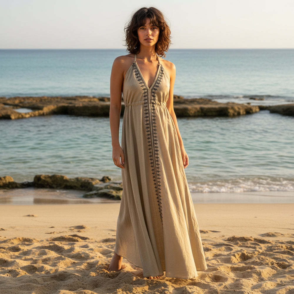 Vestido Cotton Beige