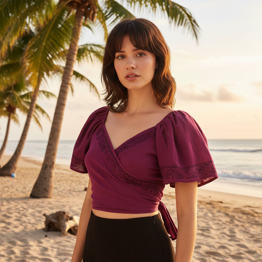 Bolero Corto Berenjena