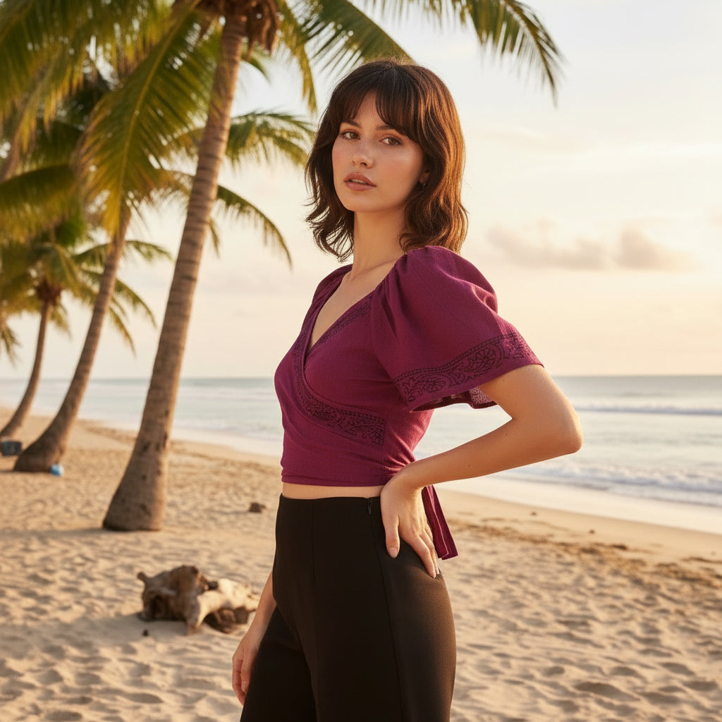 Bolero Corto Berenjena