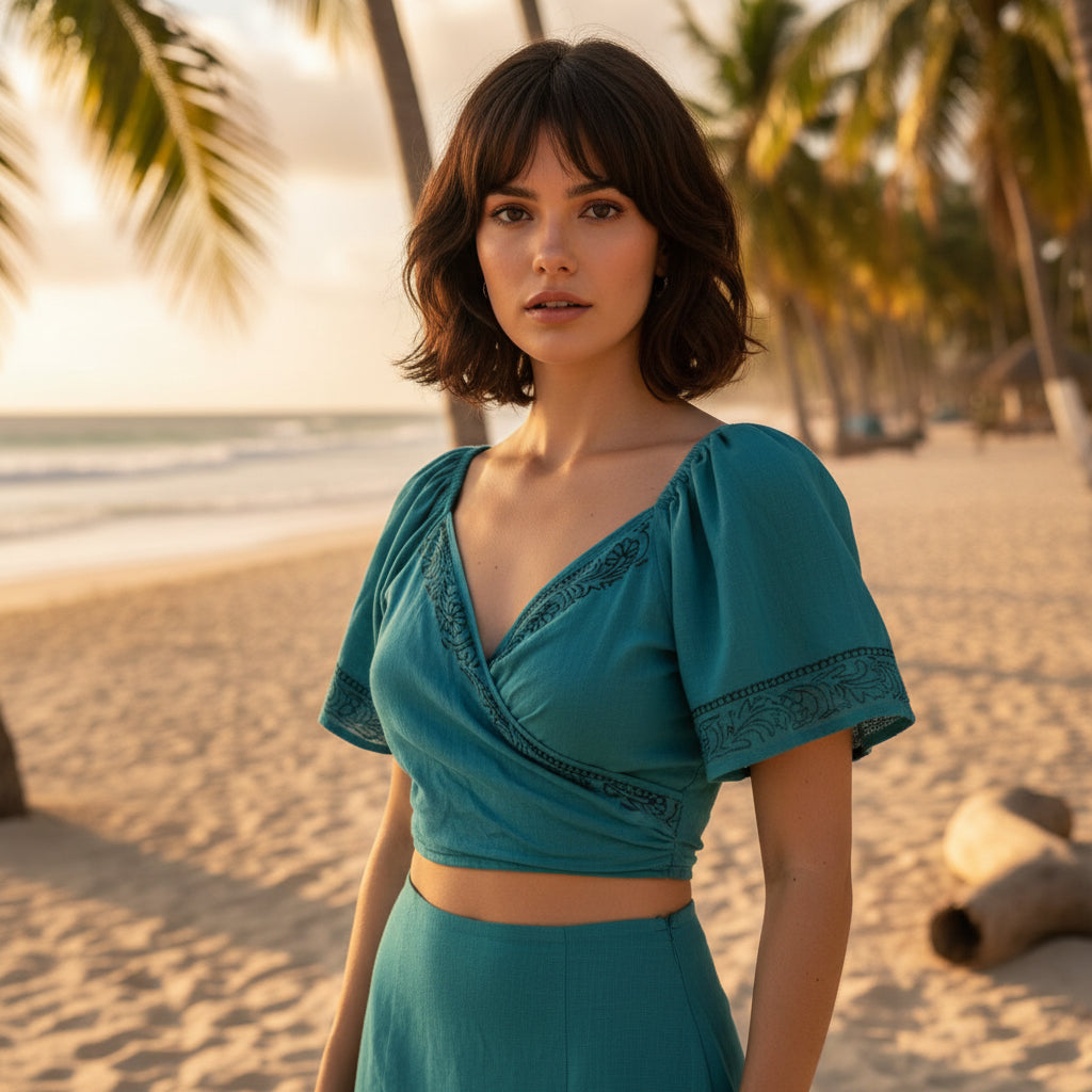 Bolero Corto Turquesa