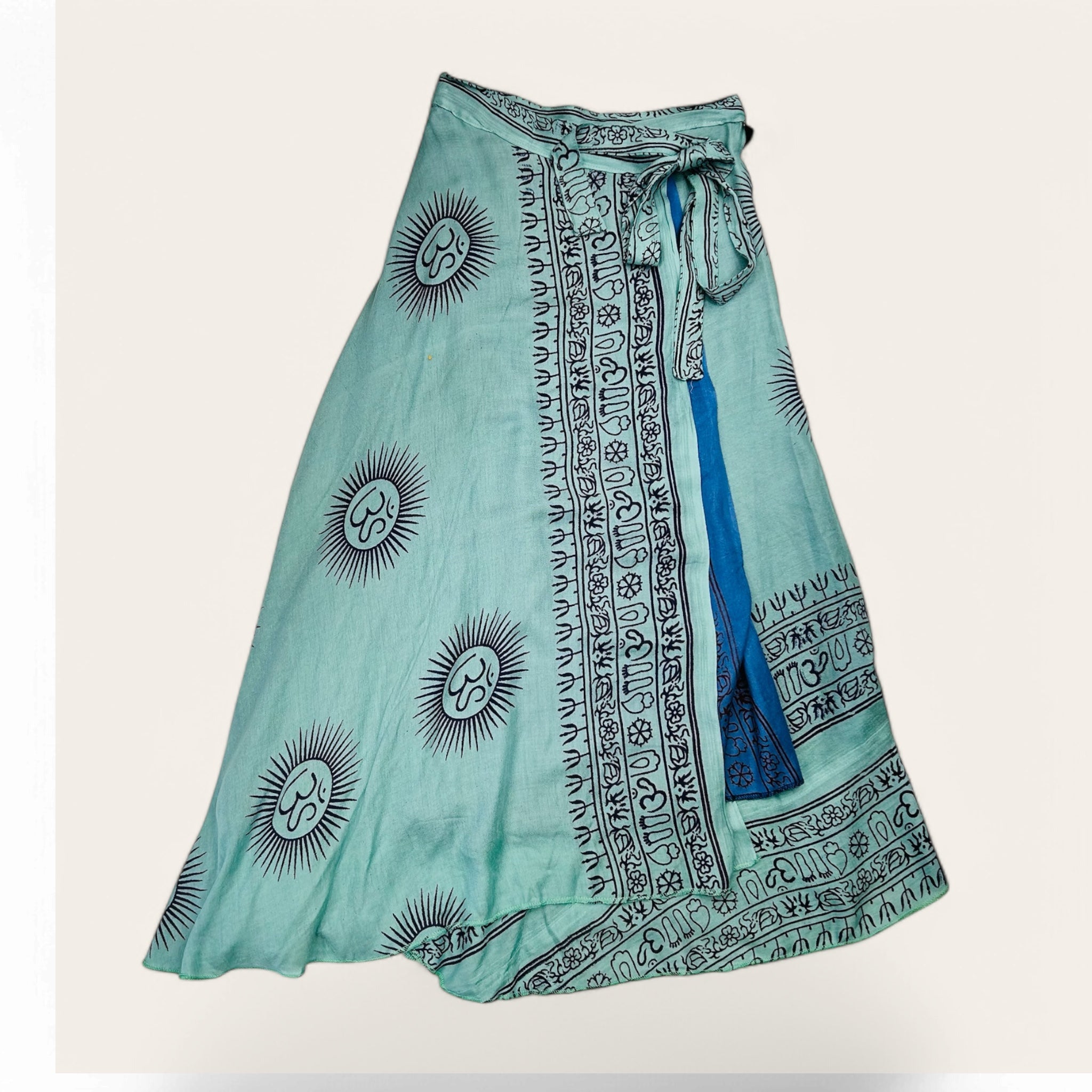 Falda Reversible Denim/Turquesa