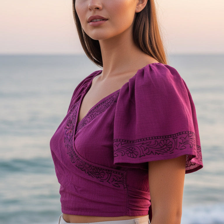 Bolero Corto Berenjena