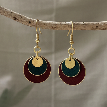 Pendientes Tokio Granate
