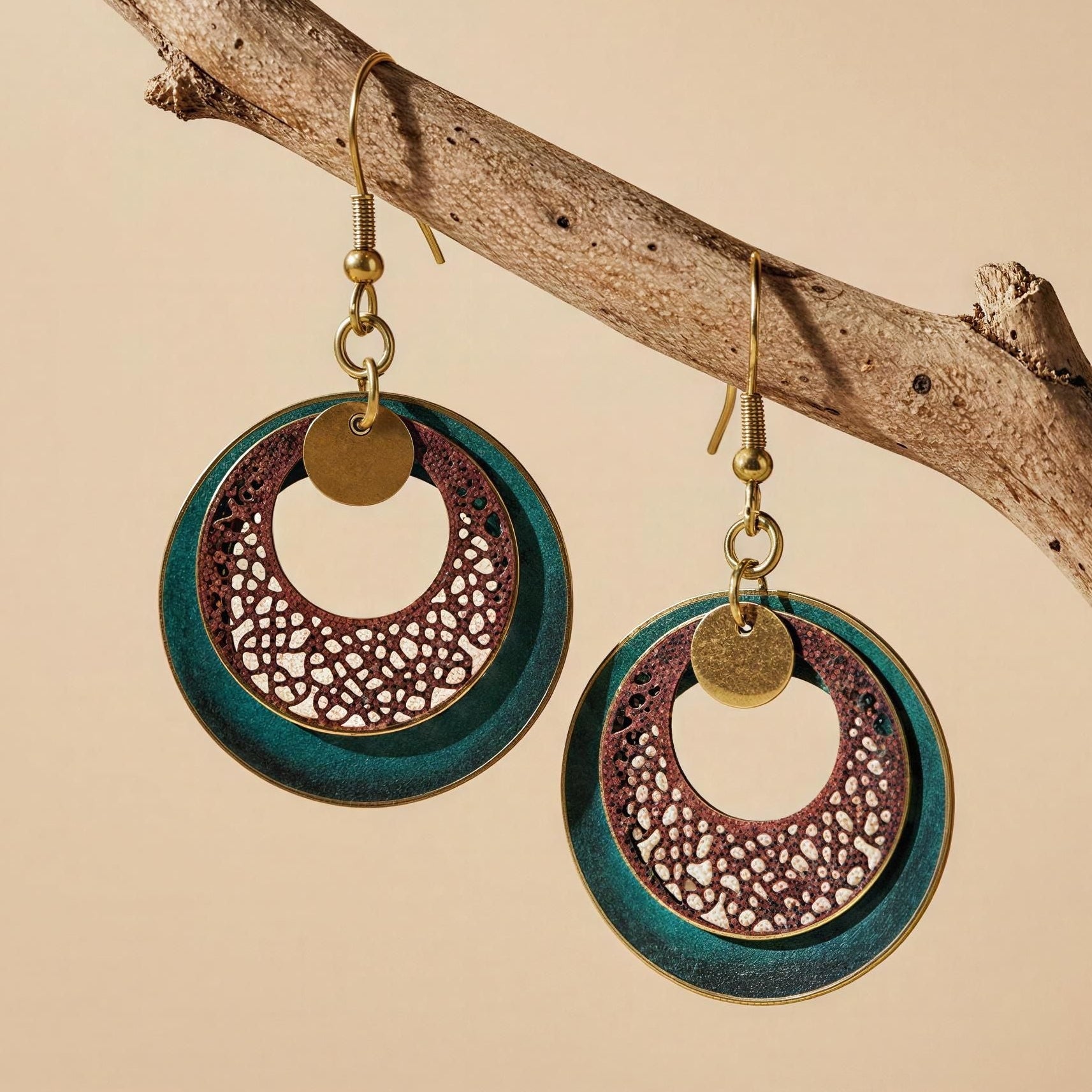 Pendientes Forest Caribe