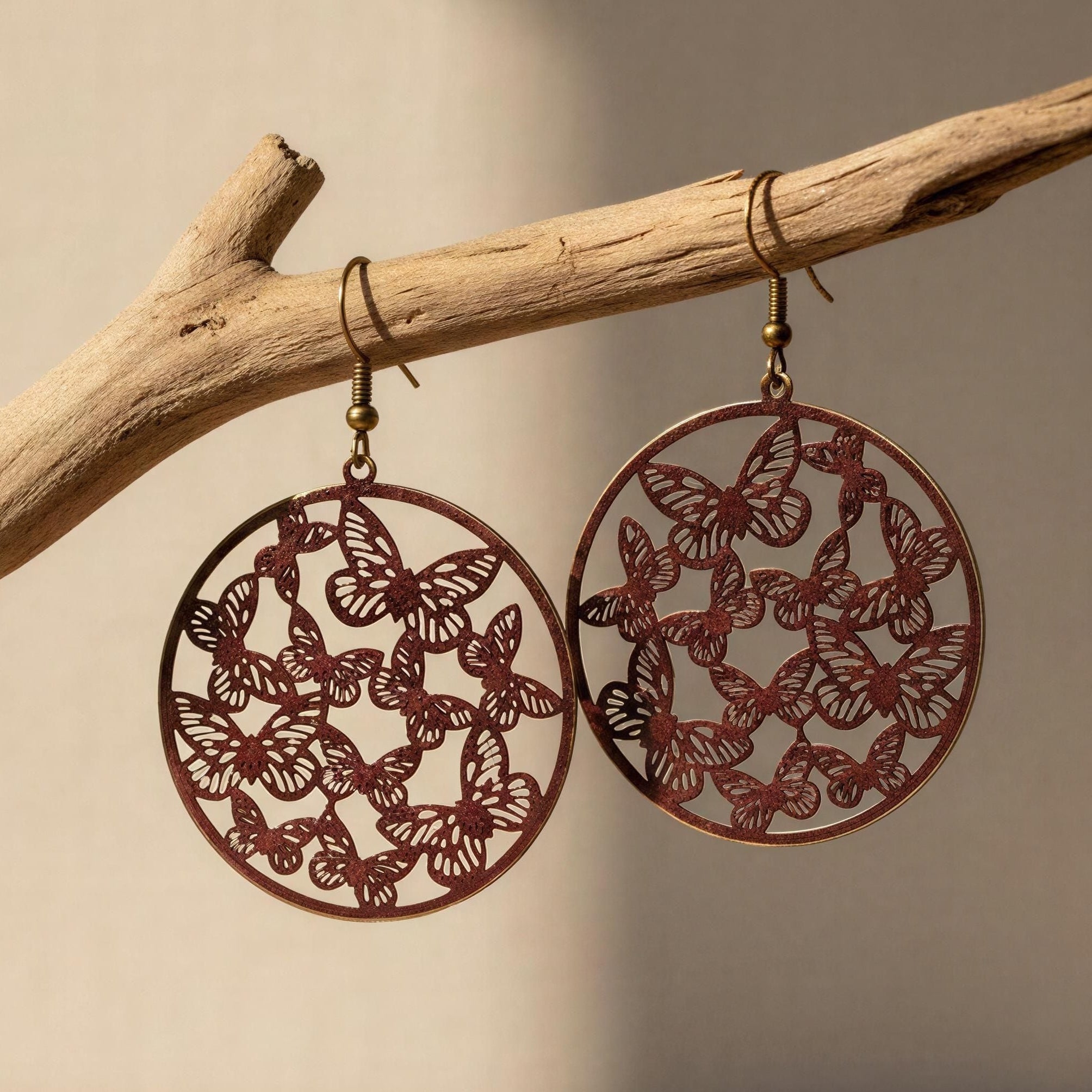 Pendientes Micerinos Burdeos