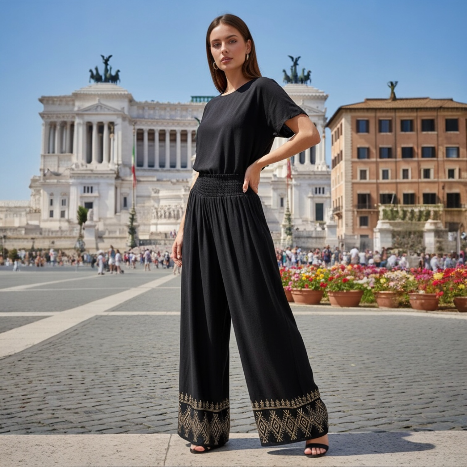 Pantalón Recto Negro