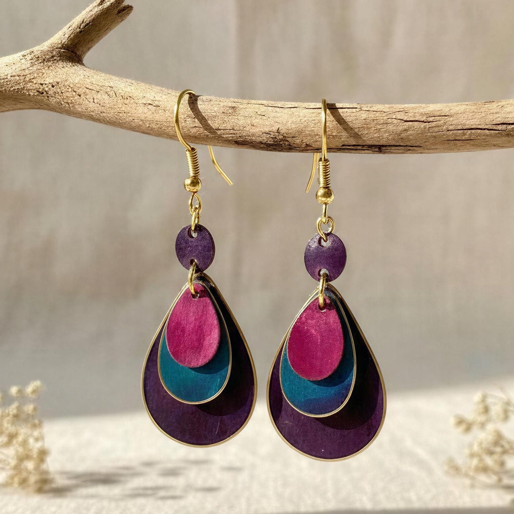 Pendientes Petra Morado