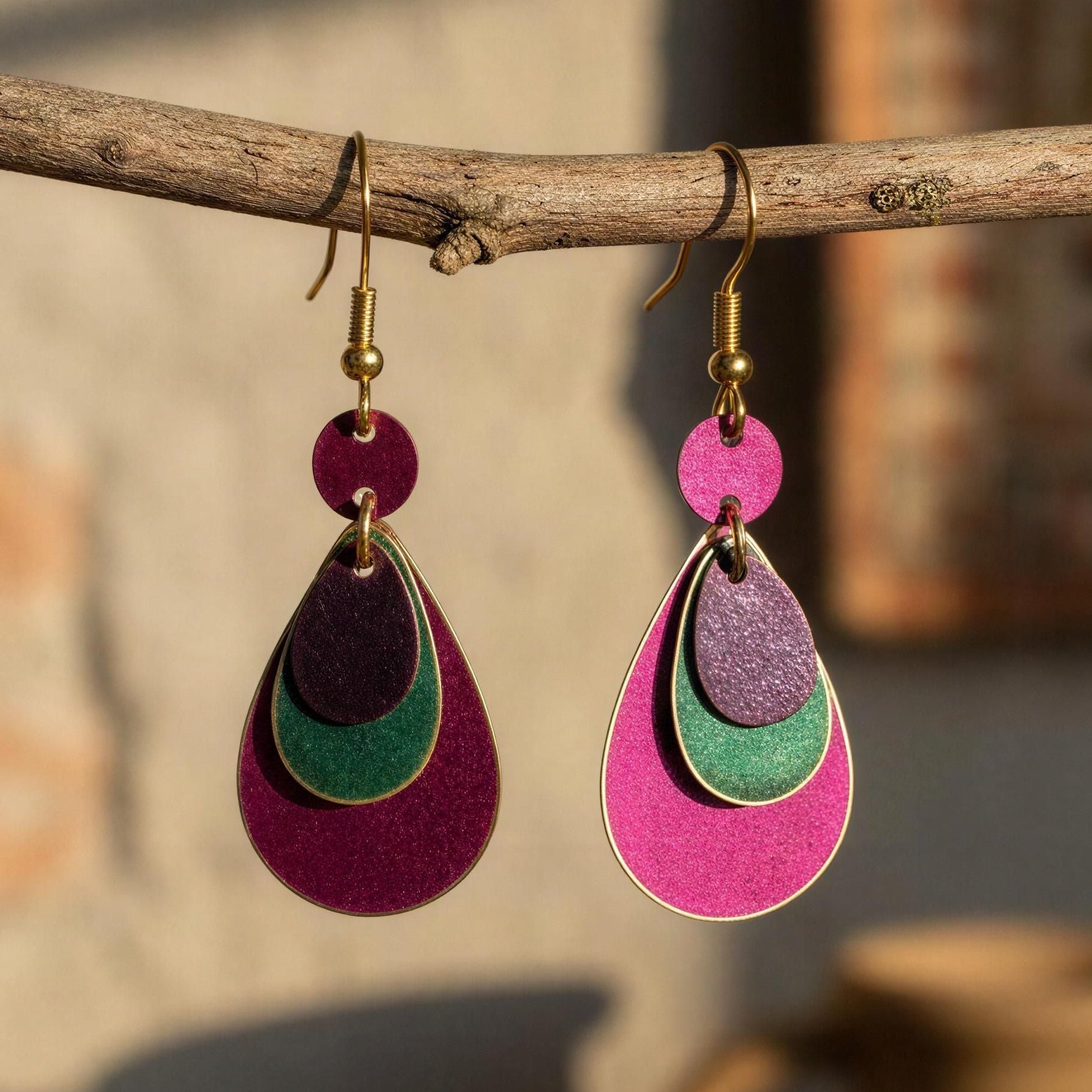 Pendientes Petra Fucsia