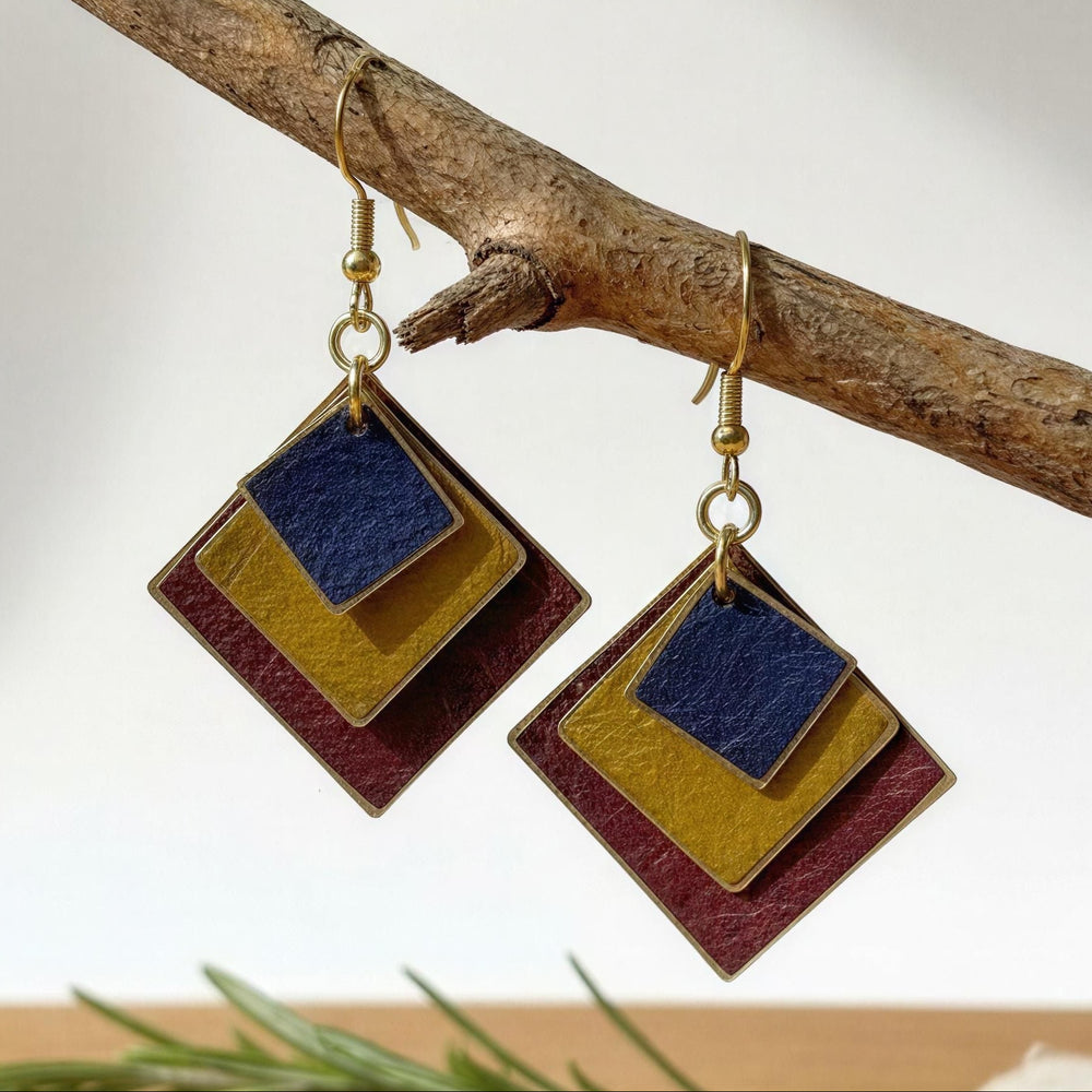 Pendientes Saler Burdeos