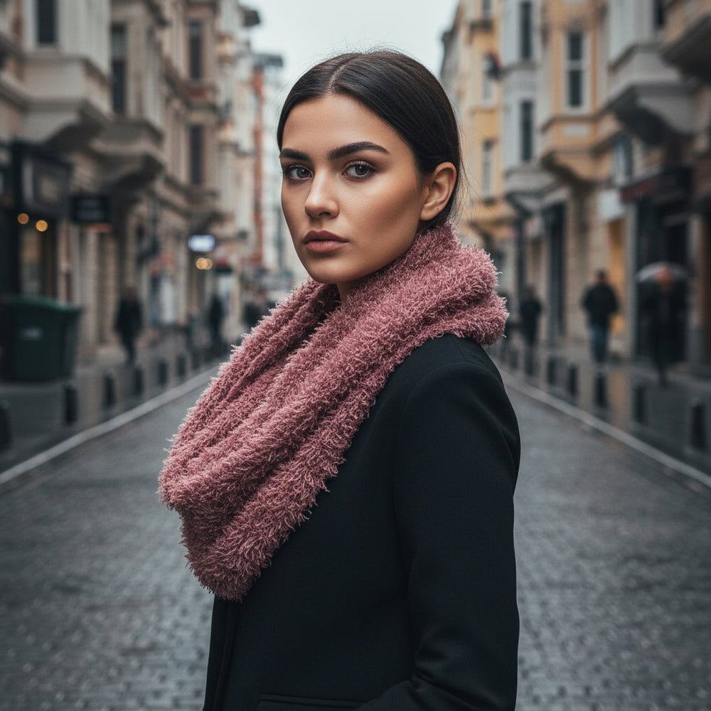 Bufanda Multiposición Rosada