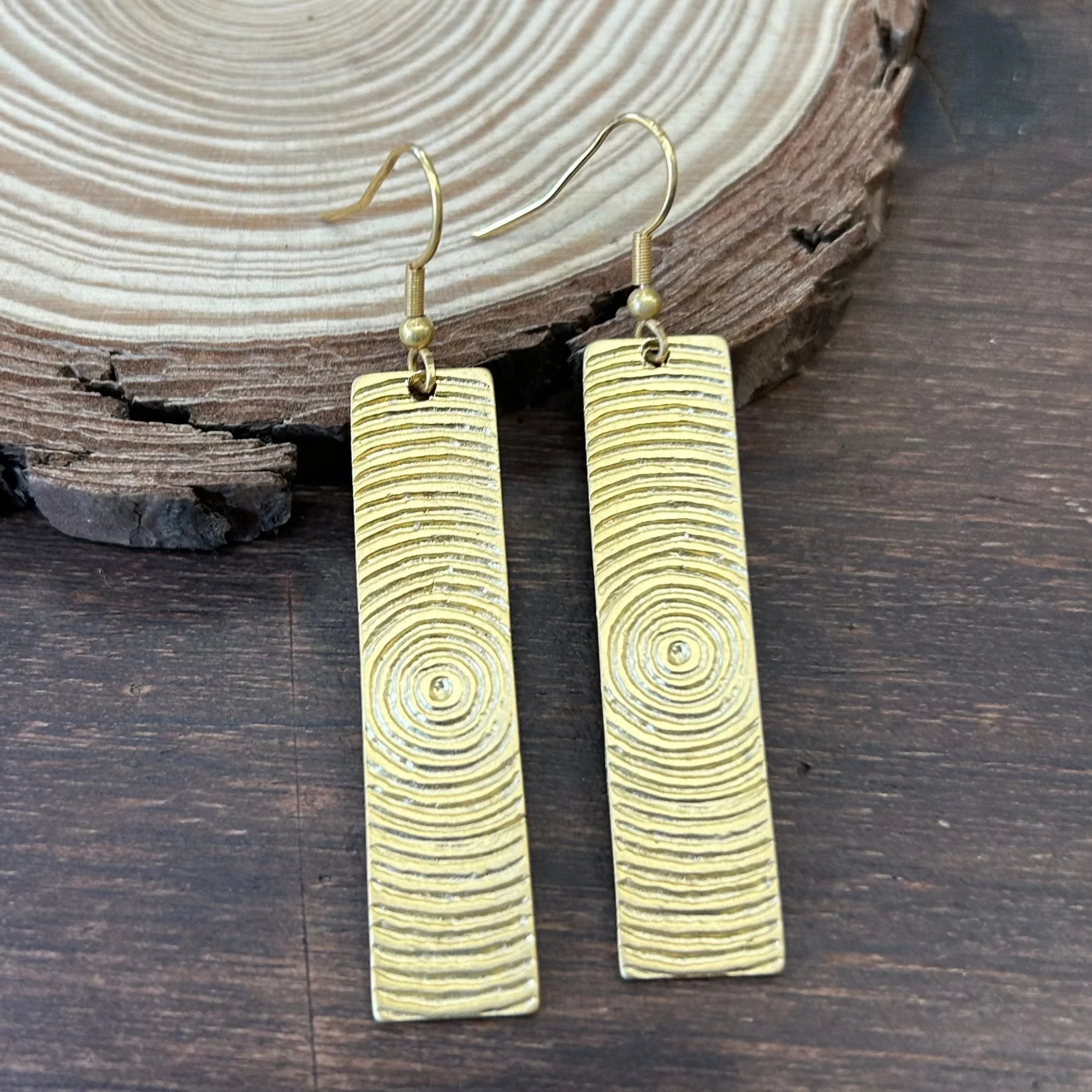 Pendientes Onda Dorados