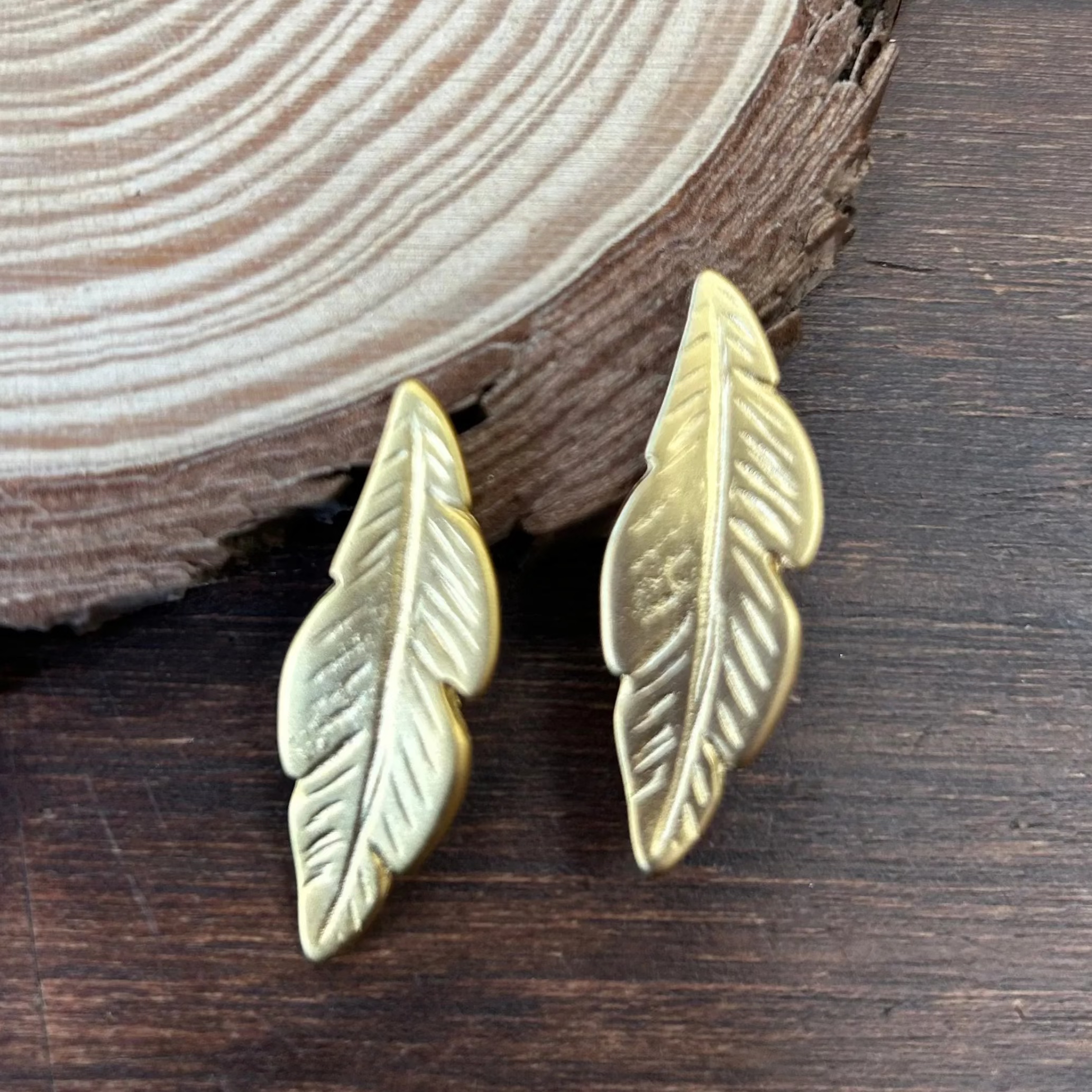 Pendientes Hoja Dorados