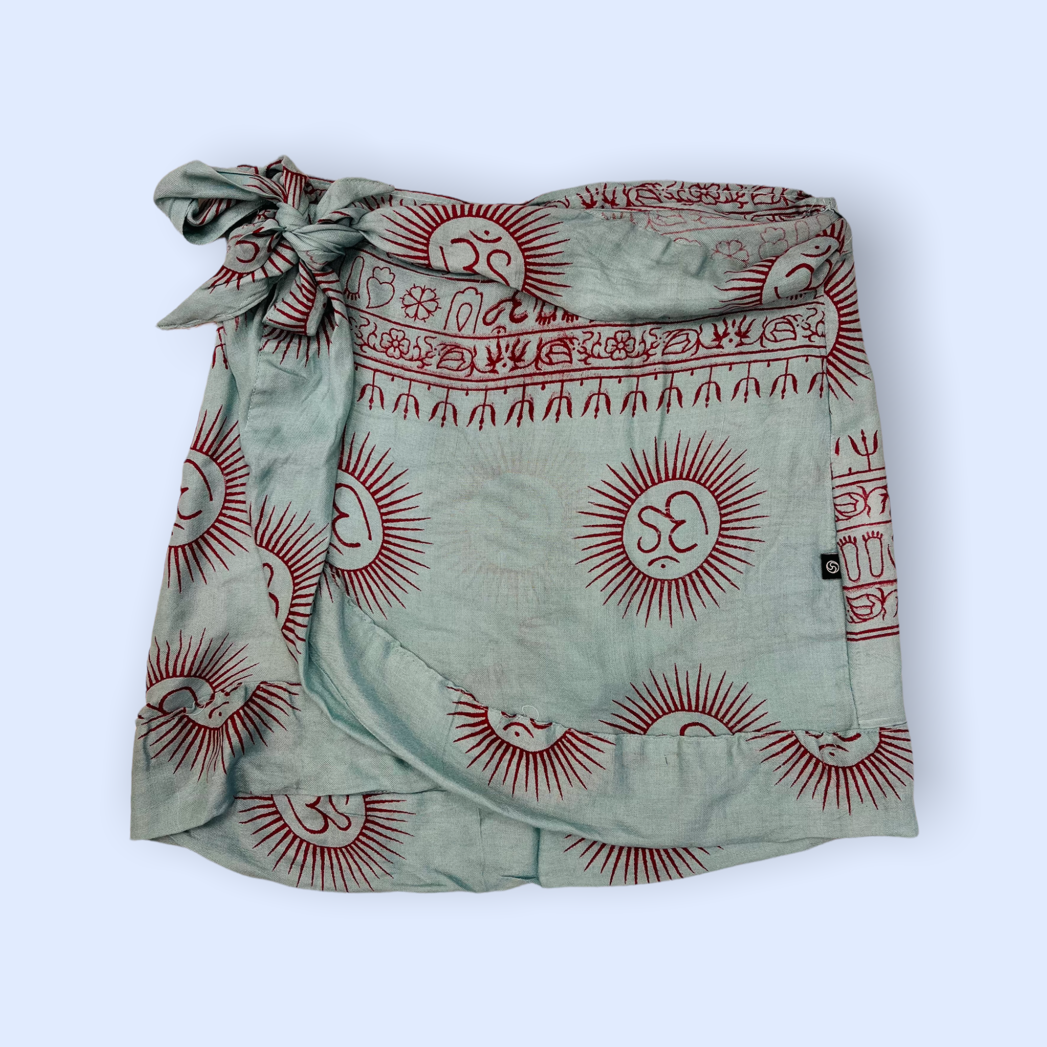 Falda corta turquesa/rojo