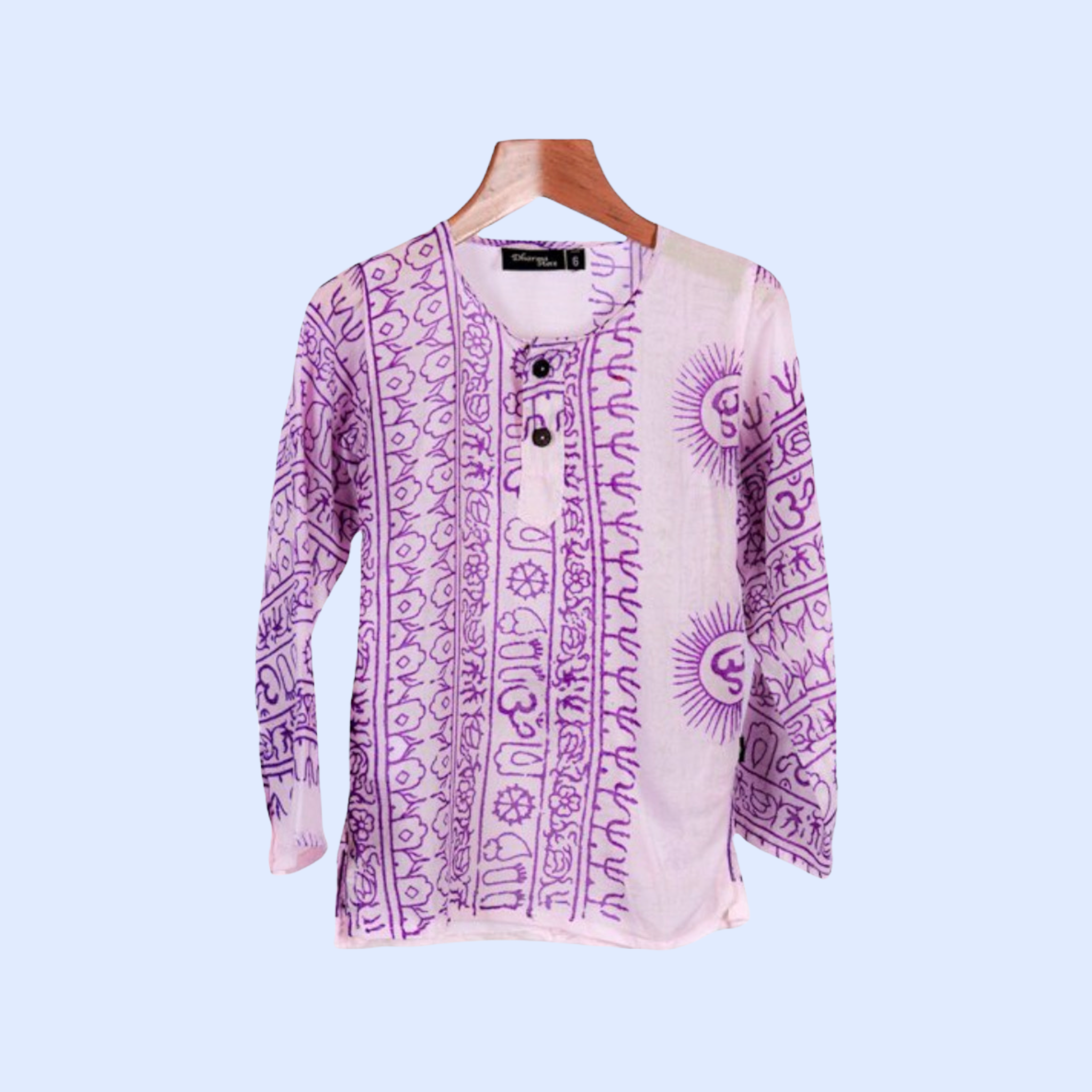 Kurta Blanca/morado de Niños. (Recomendamos pedir una talla más).